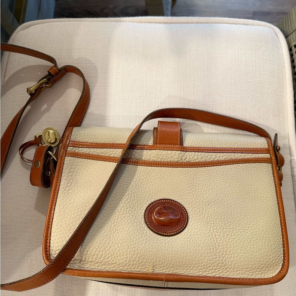 Dooney & Bourke Tan and Cream Crossbody Bag